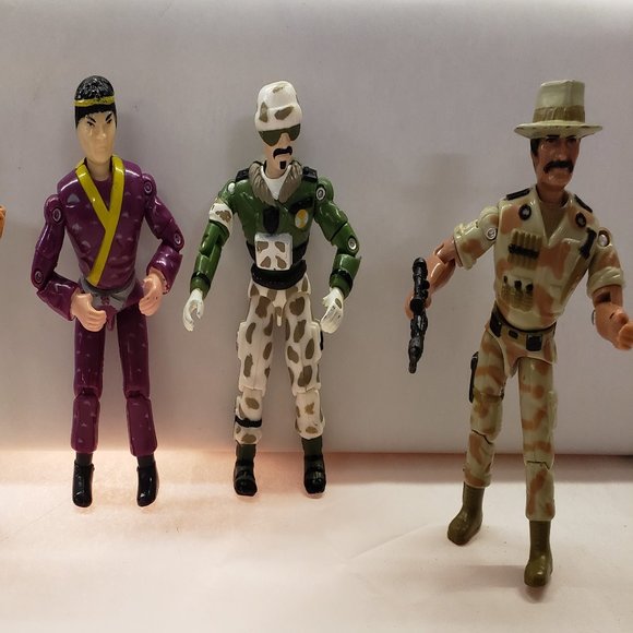 4 Vintage Lanard Corps Action Figures GI Joe Style as is with 1 gun - Picture 3 of 7